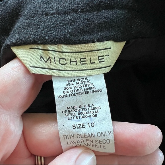 Vintage Cabincore Wool Blend Fringe Maxi Skirt Plaid and Black size M - Picture 4 of 7